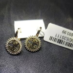 Gold and Silver Tree of Life Earrings